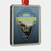 Virginia's Triple Crown (pijlpunt) Metalen Ornament (Rechts)