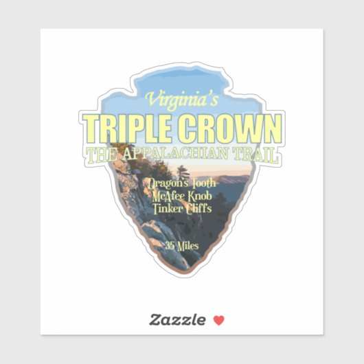 Virginia's Triple Crown (pijlpunt) Sticker (Vel)