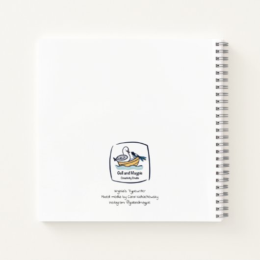 Virginia's Typewriter Notitieboek (Achterkant)