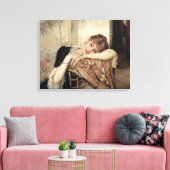 Virginie (De Parijse Vrouw) (door Albert Edelfelt) Canvas Afdruk (Insitu (Woonkamer))