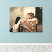 Virginie (De Parijse Vrouw) (door Albert Edelfelt) Canvas Afdruk (Insitu (Houten vloer))