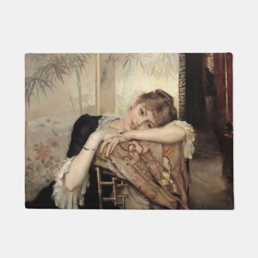 Virginie (De Parijse Vrouw) (door Albert Edelfelt) Deurmat (Voorkant)