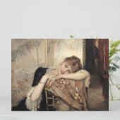 Virginie (De Parijse Vrouw) (door Albert Edelfelt) Kaart (Staand voorkant)