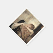 Virginie (De Parijse Vrouw) (door Albert Edelfelt) Servet (Hoek)