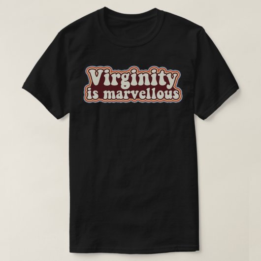 Virginity is lous Virgin Retro Design Virginity T-shirt (Design voorkant)