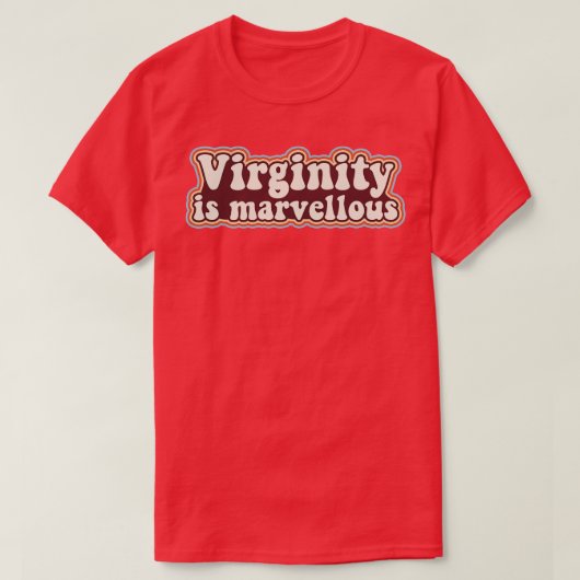 Virginity is lous Virgin Retro Design Virginity T-shirt (Design voorkant)