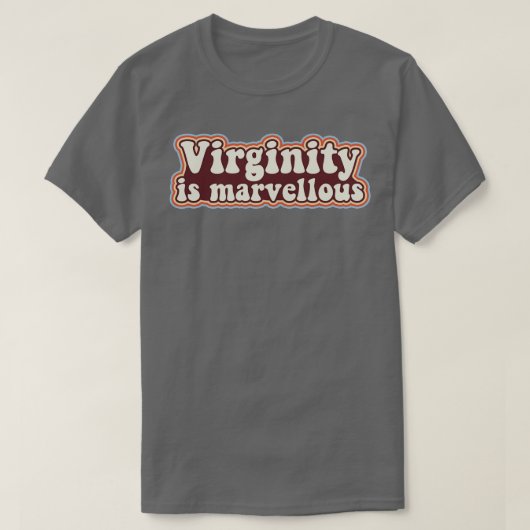 Virginity is lous Virgin Retro Design Virginity T-shirt (Design voorkant)