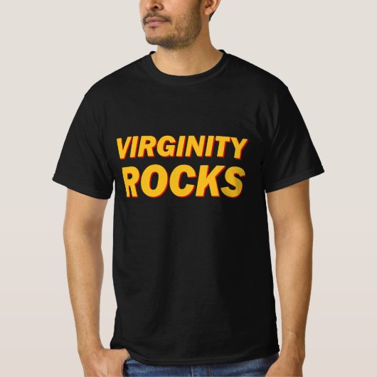 Virginity Rocks T-shirt (Voorkant)