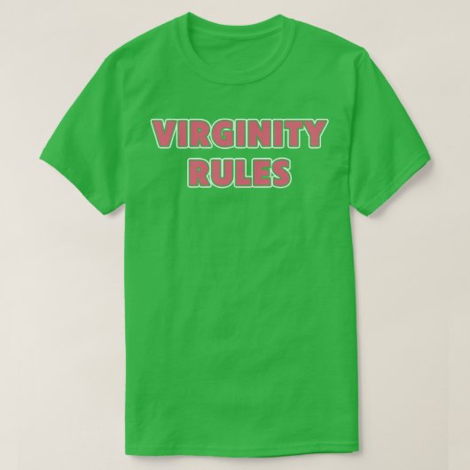 Virginity Rules Virgin T-shirt (Design voorkant)