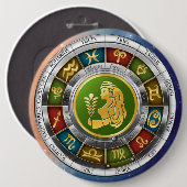 Virgo (23 augustus-22 september). Zodiac Signs. Ho Ronde Button 6,0 Cm (Voorkant /achterkant)