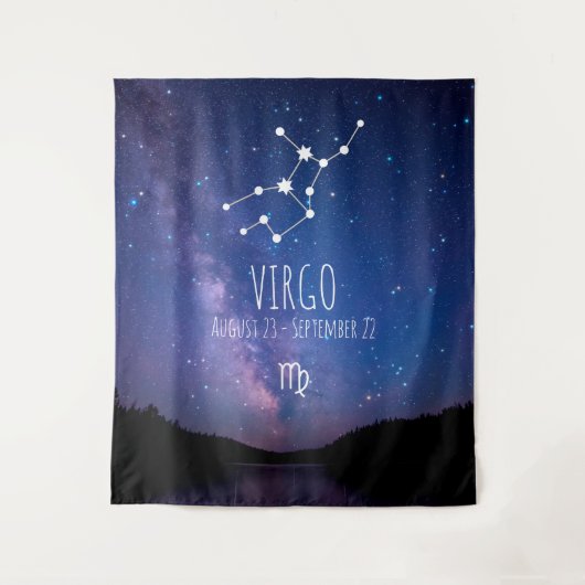 Virgo | Aangepaste astrologie Tapestry Wandkleed (Voorkant)