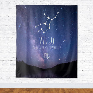 Virgo | Aangepaste astrologie Tapestry Wandkleed