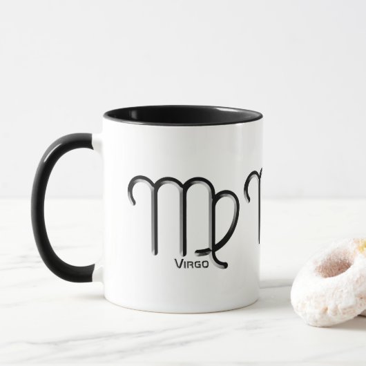 VIRGO, abstract ontwerp van het sterrenbeeld, Mok (Met donut)