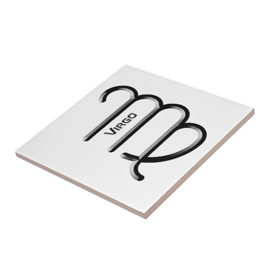 VIRGO, abstract ontwerp van het sterrenbeeld, Tegeltje (Zijkant)