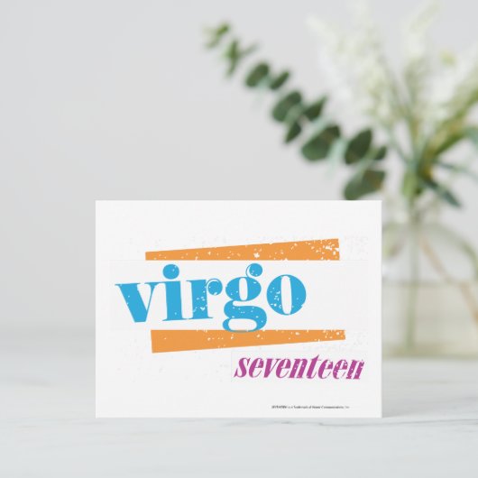 Virgo Aqua Briefkaart (Staand voorkant)
