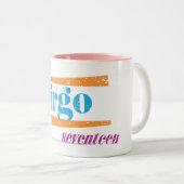 Virgo Aqua Tweekleurige Koffiemok (Voorkant rechts)