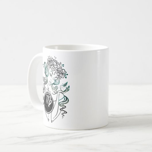 Virgo Art Deco Lady Koffiemok (Voorkant links)