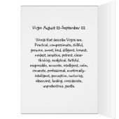 Virgo Astrology Birthday Kaart aug 23-sept 22 (Binnen (Links))