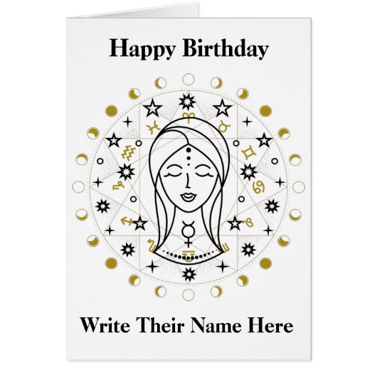 Virgo Astrology Birthday Kaart aug 23-sept 22 (Voorkant)