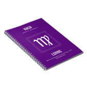 Virgo Astrology Sign Notitieboek (Rechterzijde)