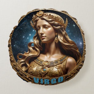 Virgo Astrology Sign Rond Kussen