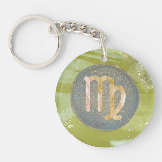 Virgo Astrology Zodiac Sleutelhanger – Sacred Simp (Voorkant)
