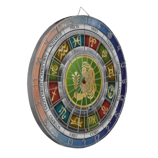 Virgo (August 23-september 22). Zodiac Signs. Dartbord (Voorkant Links)
