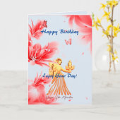 Virgo Birthday (23 aug. - 22 september) Kaart (Gele Bloem)