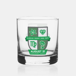 Virgo Birthday Crest™ for August 23-31 Whisky Glas