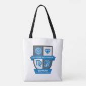 Virgo Birthday Crest™ for September 1-22 Tote Bag (Achterkant)