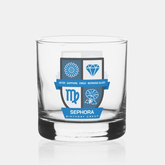 Virgo Birthday Crest™ for September 1-22 Whisky Glas (Voorkant)