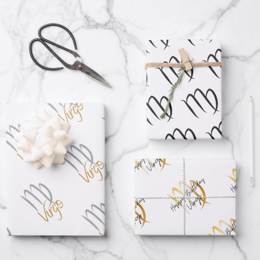 Virgo Birthday Inpakpapier Vel (Voorkant)