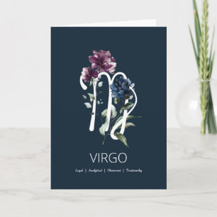 Virgo Birthday-kaart Kaart