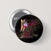 Virgo - Birthday Sign Ronde Button 5,7 Cm (Voorkant /achterkant)
