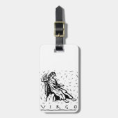 Virgo Birthday Year Astrological Zodiac Sign Bagagelabel (Voorkant verticaal)