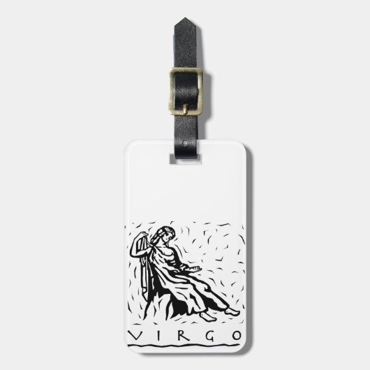 Virgo Birthday Year Astrological Zodiac Sign Bagagelabel (Voorkant verticaal)