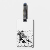 Virgo Birthday Year Astrological Zodiac Sign Bagagelabel (Achterkant verticaal)