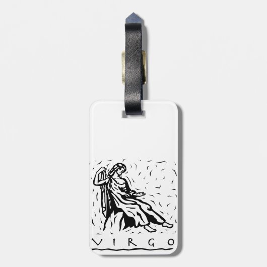 Virgo Birthday Year Astrological Zodiac Sign Bagagelabel (Achterkant verticaal)