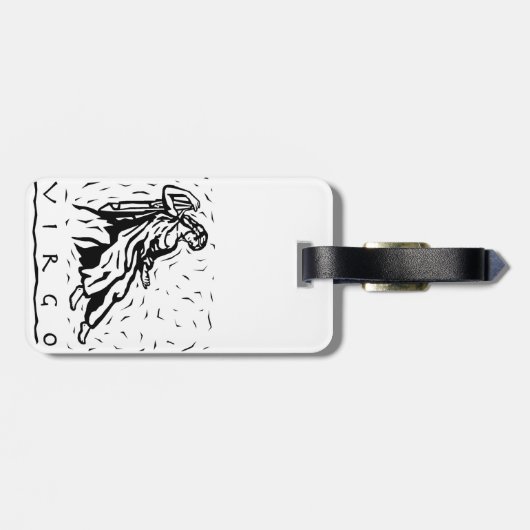 Virgo Birthday Year Astrological Zodiac Sign Bagagelabel (Achterkant horizontaal)