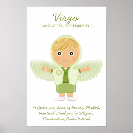 Virgo - Boy Horoscope Poster (Voorkant)
