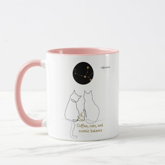 Virgo + Cat + Coffee – Custom Mug Mok (Links)