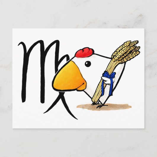 Virgo Chicken Briefkaart (Voorkant)