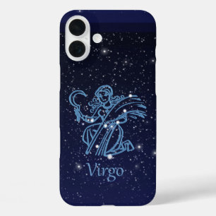 Virgo Constellation and Zodiac Sign with Stars iPhone 16 Plus Hoesje