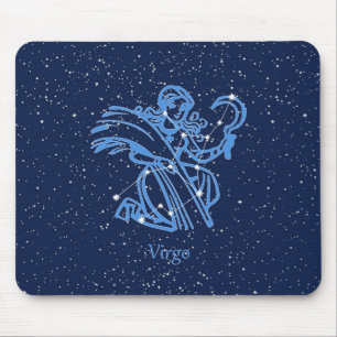 Virgo Constellation and Zodiac Sign with Stars Muismat