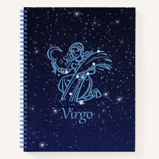 Virgo Constellation and Zodiac Sign with Stars Notitieboek (Voorkant)