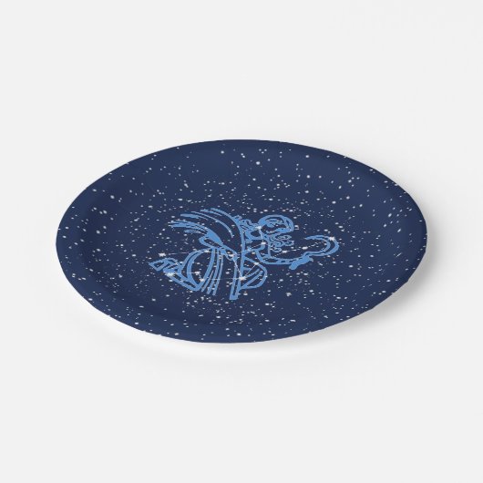 Virgo Constellation and Zodiac Sign with Stars Papieren Bordje (Gekanteld)