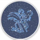 Virgo Constellation and Zodiac Sign with Stars Sticker (Voorkant)