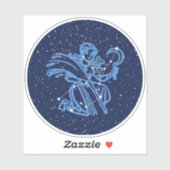 Virgo Constellation and Zodiac Sign with Stars Sticker (Vel)