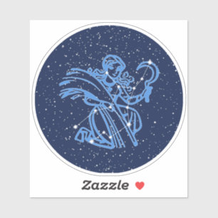 Virgo Constellation and Zodiac Sign with Stars Sticker
