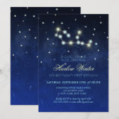 Virgo Constellation Birthday Party Kaart (Voorkant / Achterkant)